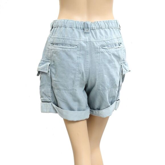 Free People Frankie Washed Shorts Low-Waisted Cargo Lightweight Casual M 283238 - Picture 6 of 8